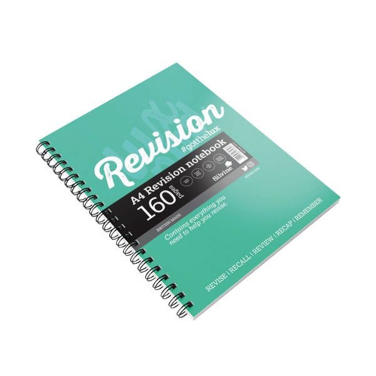 Picture of 4823-Silvine Wirebound Revision Notebook 160 Pages Green